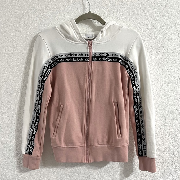 adidas Tops - Adidas pink hoodie girls size xs